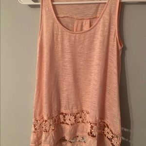 Flowy blush tank top